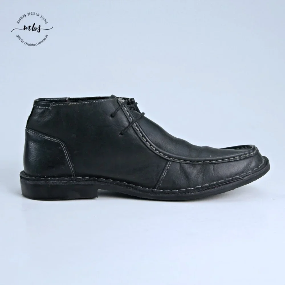 Steve Madden Handler Wallabee Boots‎ Black Men 8